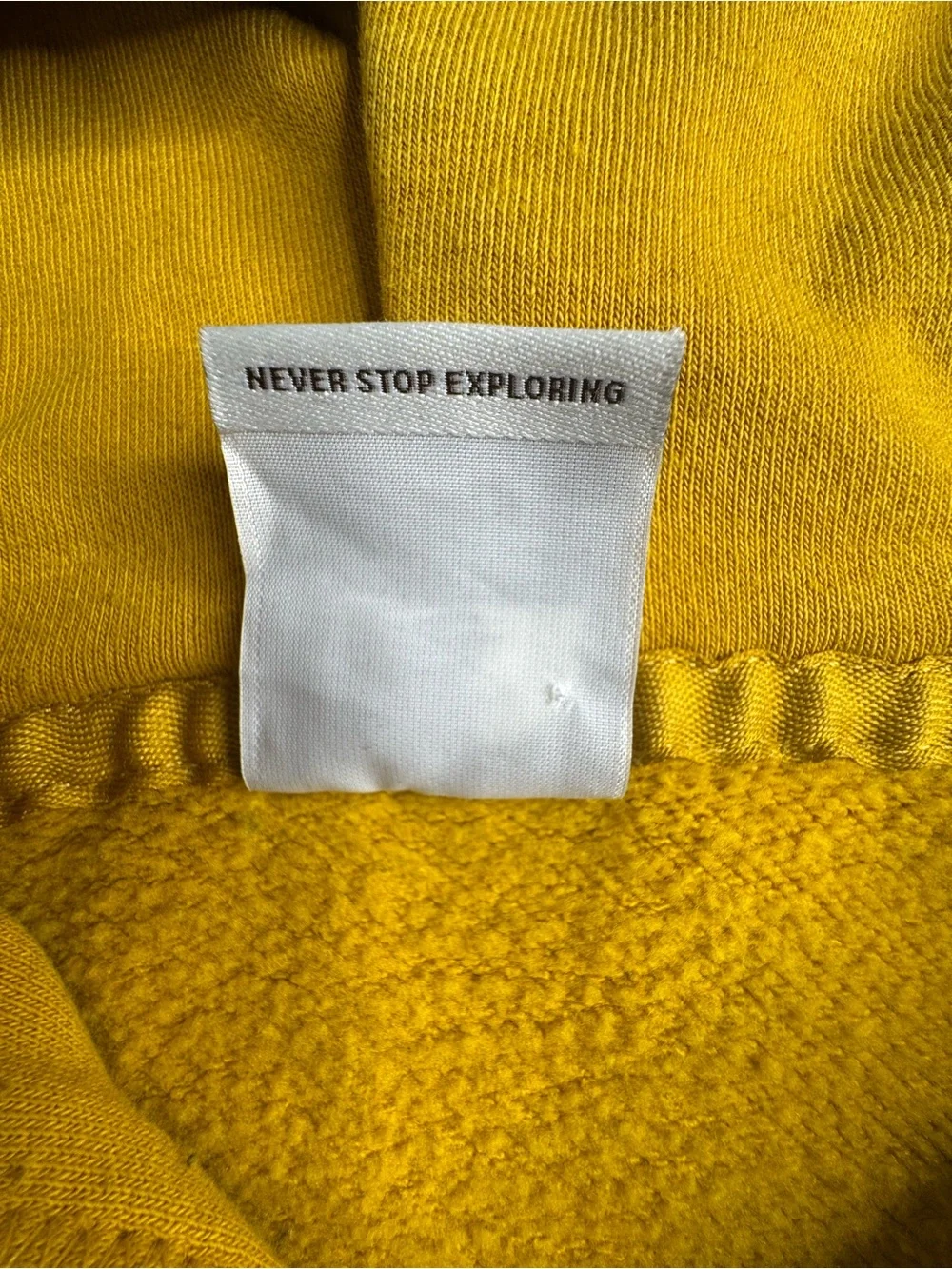 The North Face Men's Mustard Yellow Graphic Pullover Hoodie